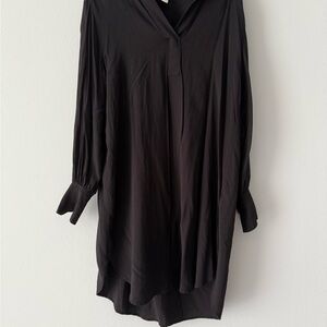 Black Long Sleeve Tunic Dress